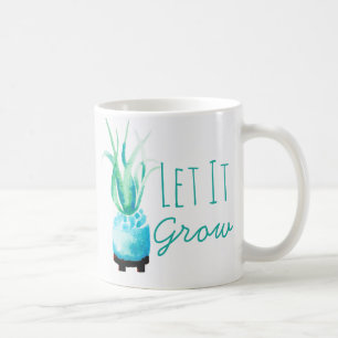 Mug Aquarelle Air Plante Succulent Laisser Croître