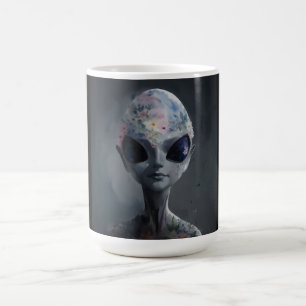 Mug Aquarelle Alien grise