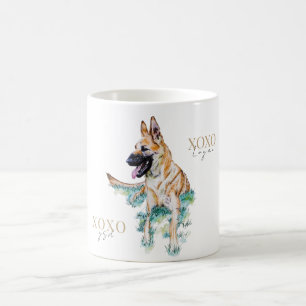Mug Aquarelle Allemande Berger Malinois Personnalisé