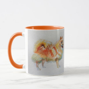 Mug Aquarelle allemande Spitz Pomeranian