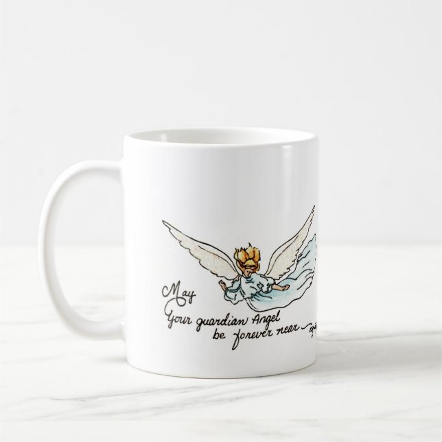 Mug Aquarelle Angel gracieusement près de vous et vous (Gauche)