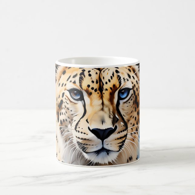Mug Aquarelle Animal Safari Cheetah (Centre)