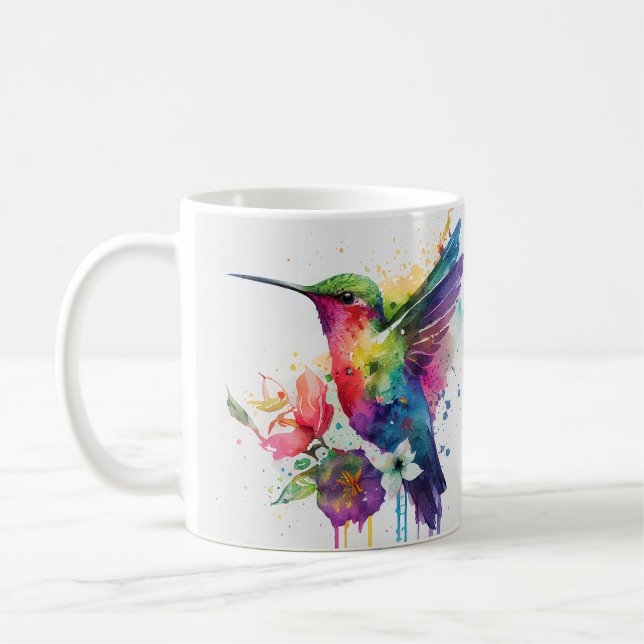 Mug Aquarelle Arc-en-ciel (Gauche)