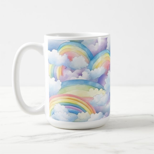 Mug aquarelle arc-en-ciel (Gauche)
