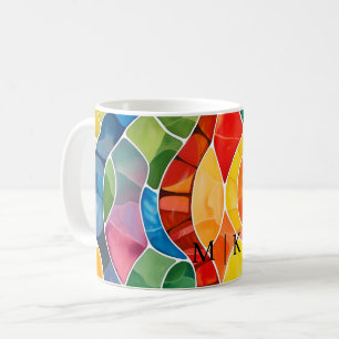 Mug Aquarelle Arc-en-ciel en verre