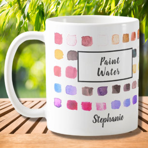 Mug Aquarelle Artiste Nom Peinture Eau colorée