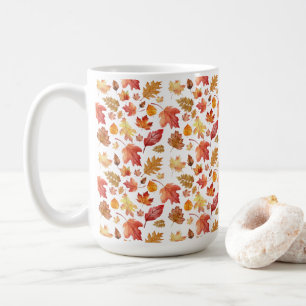 Mug Aquarelle Automne Feuilles Automne Motif sans join