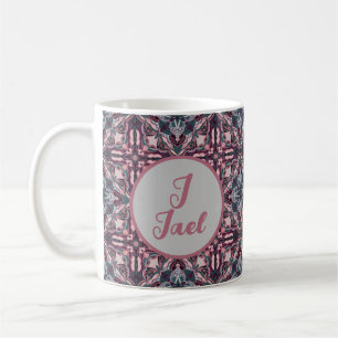 Mug Aquarelle Azulejo rose espagnol personnalisé