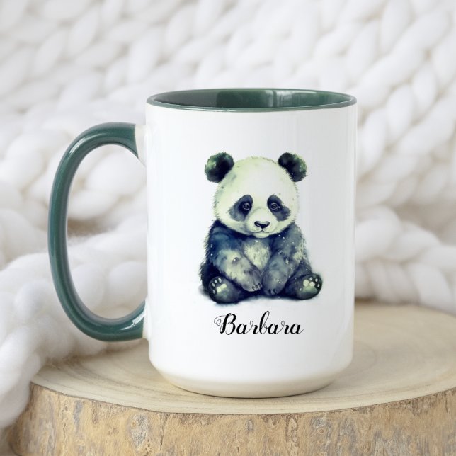 Mug Aquarelle Bébé Panda Ours Animal (Créateur téléchargé)
