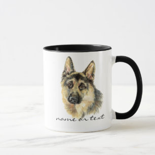 Mug Aquarelle berger allemand animal animal de chien a