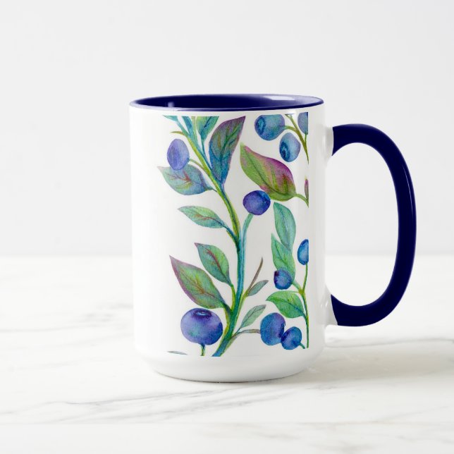 Mug Aquarelle bleu (Droite)