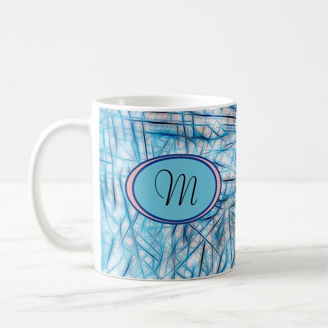 Mug Aquarelle bleu rose Artsy (Gauche)
