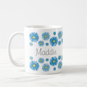 Mug Aquarelle bleue et stylo Asters Garland