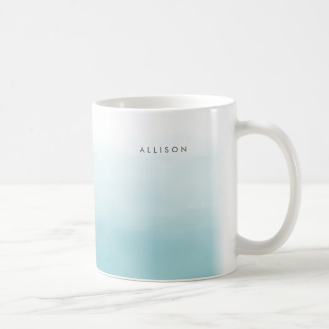 Mug Aquarelle bleue Ombre (Droite)