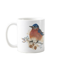 Aquarelle Bluebird couleur crayon de couleur Art
