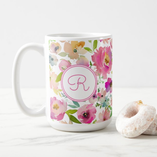 Mug Aquarelle Boho Pastel (Avec donut)