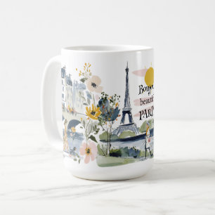 Mug Aquarelle Bonjour Beau Paris