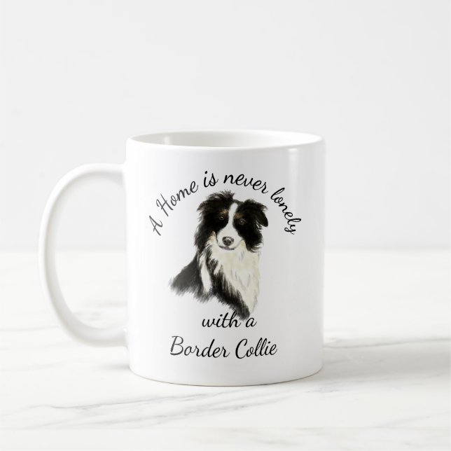 Mug Aquarelle Bordure Collie Chien Animal animal de co (Gauche)