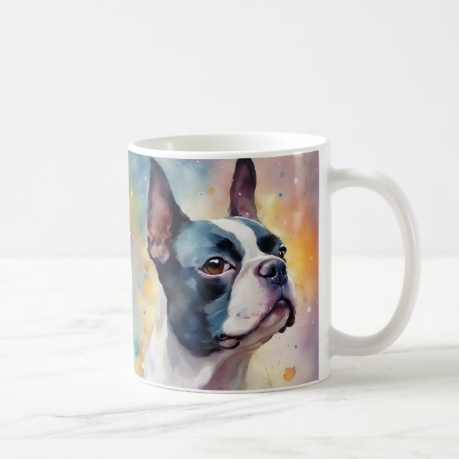 Mug Aquarelle Boston Terrier Dog 173 (Droite)