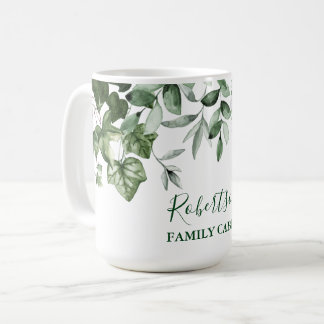 Mug Aquarelle Botanique Verdure Famille Cabine Grand
