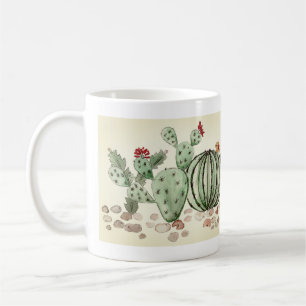 Mug aquarelle, cactus