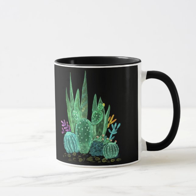 Mug Aquarelle, cactus (Droite)