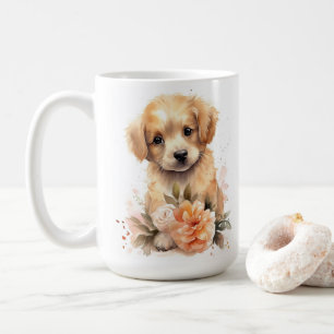 Mug Aquarelle cadeau Golden Retriever mignon Chien chi
