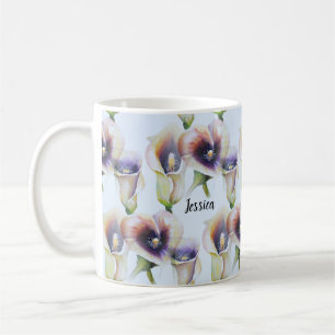 Mug Aquarelle Calla Lys dans les couleurs dégradées
