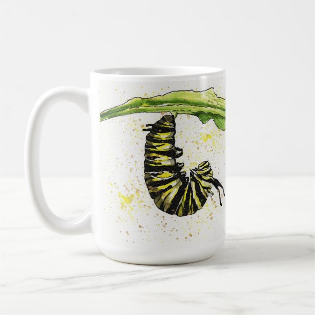 Mug Aquarelle Caterpillar Musique (Gauche)