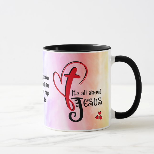 Mug Aquarelle C'EST TOUT SUR JÉSUS Christian (Droite)
