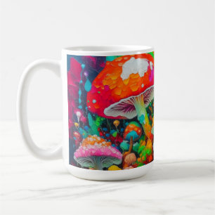 Mug Aquarelle Champignons Abstraits