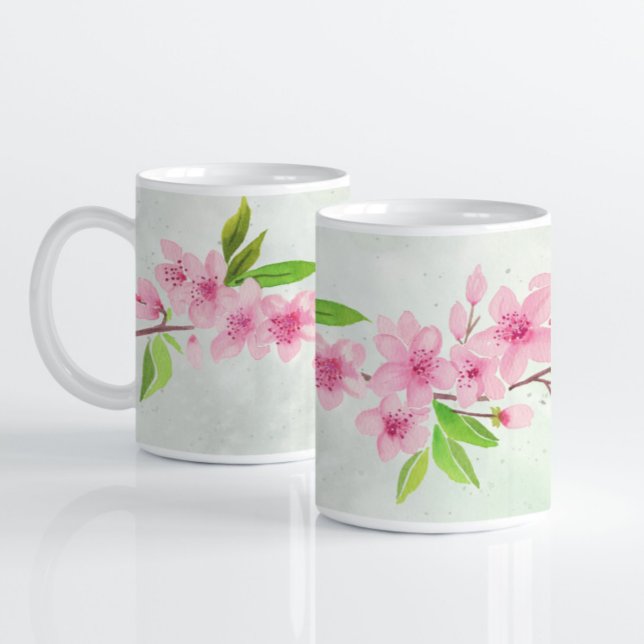 Mug Aquarelle Cherry Blossom (Créateur téléchargé)