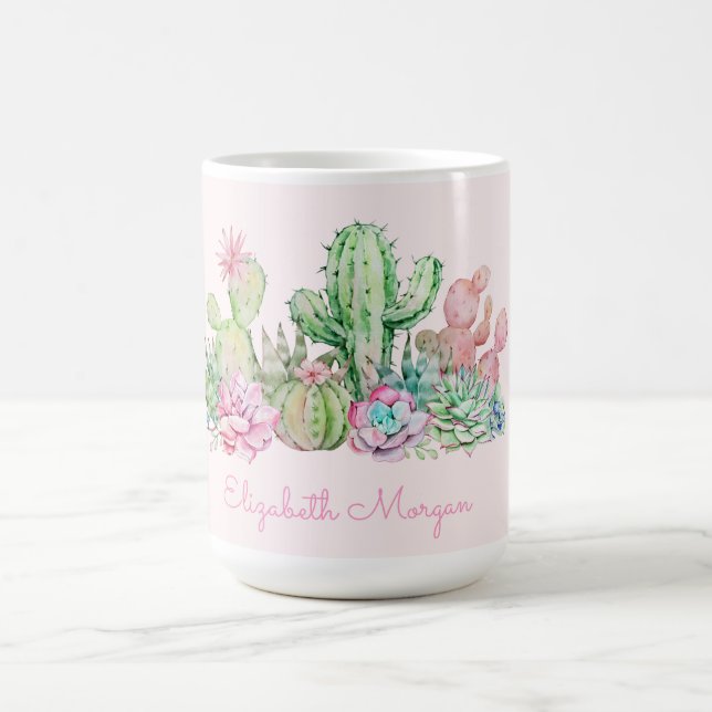 Mug Aquarelle Chic Succulentes (Centre)