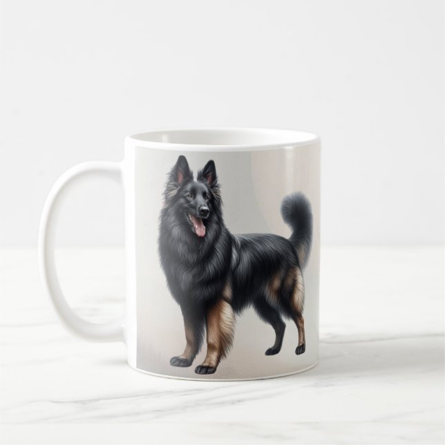 Mug Aquarelle Chien Berger Belge (Gauche)