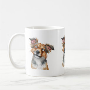 Mug Aquarelle Chien est un Chien surpris confondu