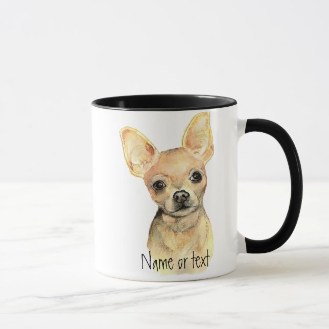 Mug Aquarelle Chihuahua, animal de chien animal de com (Droite)