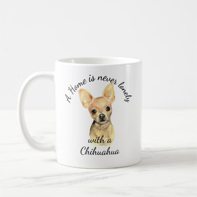 Mug Aquarelle Chihuahua Chien Animal animal de compagn (Gauche)