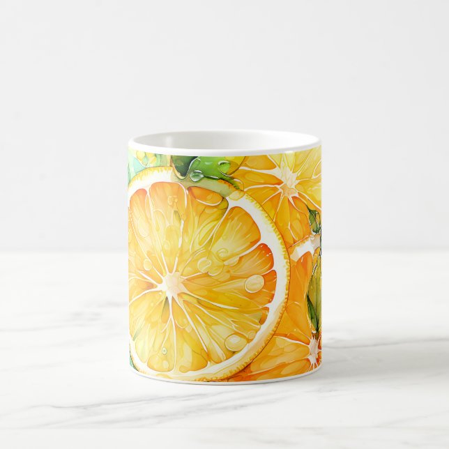 Mug Aquarelle Citron Orange Citron Vert Botanique Cuis (Centre)