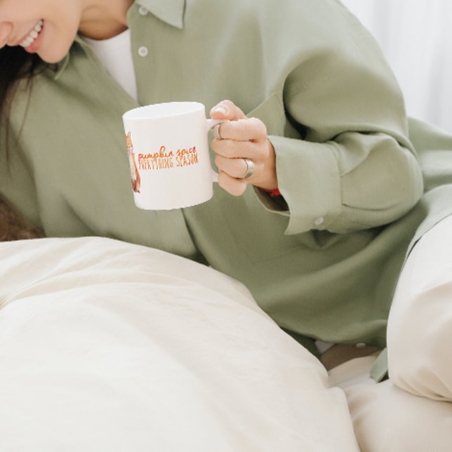 Mug Aquarelle Citrouille épices saison assis Fox (Créateur téléchargé)