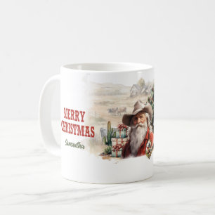 Mug Aquarelle classique Western avec casquette de cowb
