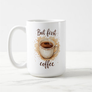 Mug Aquarelle Coffee Cup Art Imprimer - Mais Premier C