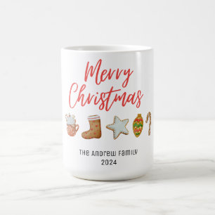 Mug Aquarelle cookie de Noël boissons bonbons