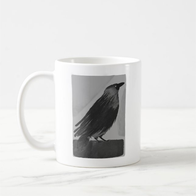 Mug Aquarelle Corbeau (Gauche)