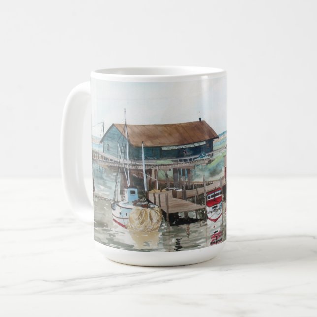 Mug Aquarelle côté quai (Devant gauche)