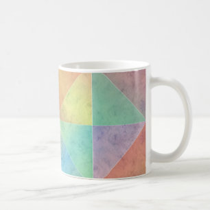 Mug Aquarelle couleur pastel Triangles Art géométrique