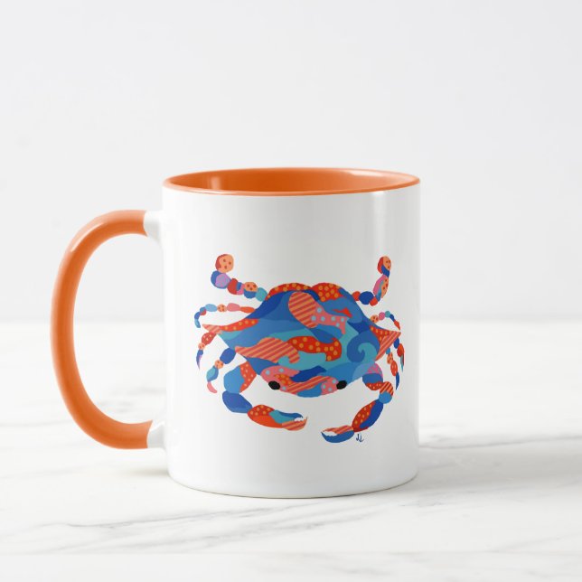 Mug Aquarelle Crabe Multicolore (Gauche)