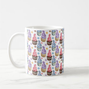 Mug Aquarelle cupcakes colorés