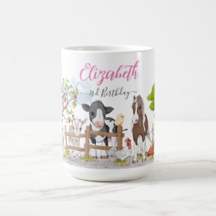 Mug Aquarelle Cute Country Animaux de ferme