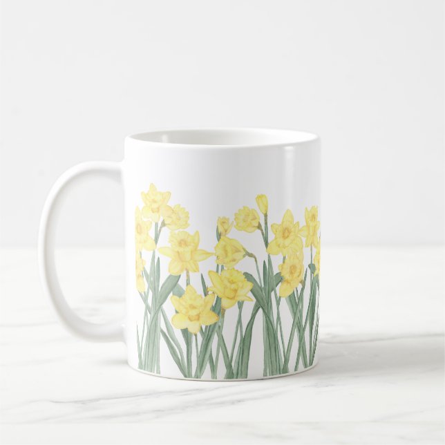 Mug Aquarelle Daffodil Ditzy Floral (Gauche)