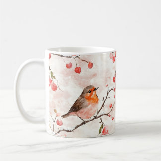 Mug Aquarelle dans un arbre d'hiver neigeux et des bai